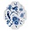 Heinen Delfts blauw Applique Vogels Cabinet des Fleurs