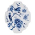 Heinen Delfts blauw Applikation Vögel Cabinet des Fleurs