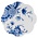 Heinen Delfts blauw Applique Bloem Cabinet des Fleurs