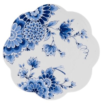 Heinen Delfts blauw Applique Flower Cabinet des Fleurs