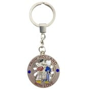 Matix Silver Spinner Keychain Kissing Couple Holland