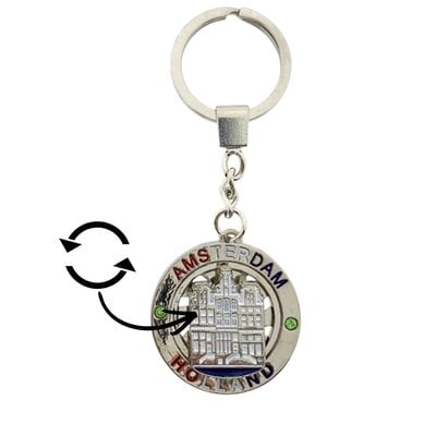 Matix Silver Spinner Keychain Amsterdam Canals | Typically Dutch