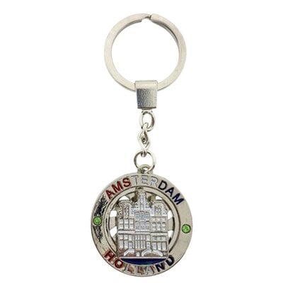 Matix Silver Spinner Keychain Amsterdam Canals | Typically Dutch