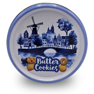 Becky`s Hollandse koekjesmix in Bewaarblik - Molen - dorpsgezicht - 114g