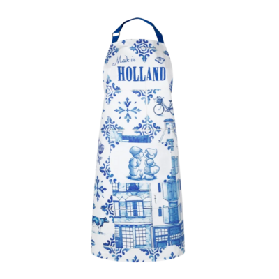 Memoriez Luxuriöse Küchenschürze – Delfter Blau – Holland