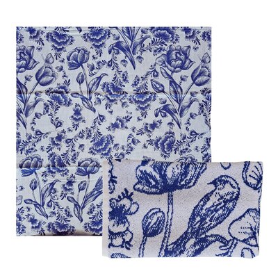 TTD Gifts Keukentextiel-pakket Delfts blauwe bloemen - Tulpen en Vogels