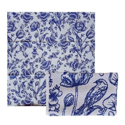 TTD Gifts Kitchen textile package Delft Blue Flowers - Tulips and Birds