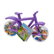 Becky`s Snoep-Speelgoed fiets - Paars 20x12 cm