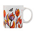 Ter Steege souvenirs Mok wit met oranje-rode tulpen en vlinder.