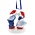 Heinen Delfts blauw Kerstornament - Delfts blauw -  Kussend kerst-paar