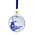 Heinen Delfts blauw Kerstbal Plat Molens 6 cm - Delfts blauw