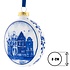 Heinen Delfts blauw Große flache Weihnachtskugel