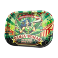 Typisch Hollands Ganja Women Metal Rolling Tray (18x14 cm) | Typically Dutch