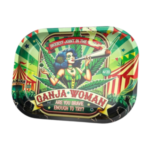 Typisch Hollands Ganja Women Metall-Drehunterlage (18x14 cm) | Typisch niederländisch