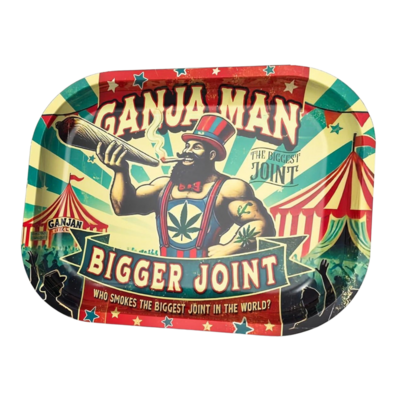 Typisch Hollands Ganja Men Metall-Drehunterlage (18x14 cm) | Typisch niederländisch