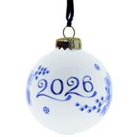 Heinen Delfts blauw Kerstbal 2026 - Delfts blauw - Keramiek - 7 cm
