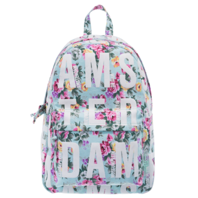Robin Ruth Fashion Backpack - Flowers - Amsterdam - Mint Green