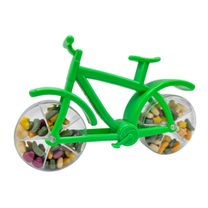 Becky`s Spielzeugfahrrad „Süßigkeiten“ – Grün, 20 x 12 cm