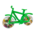 Becky`s Snoep-Speelgoed fiets - Groen 20x12 cm