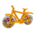 Becky`s Spielzeugfahrrad „Süßigkeiten“ – Gelb, 20 x 12 cm
