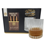 Becky`s Geschenkset chocolade sigaren en wiskeyglas