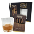 Becky`s Gift set of chocolate cigars and whiskey glass