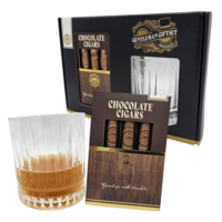 Becky`s Geschenkset aus Schokoladenzigarren und Whiskyglas
