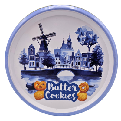 Becky`s Dutch cookie mix in storage tin - Windmill and houses - 114g