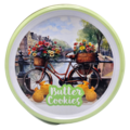 Becky`s Dutch Bicycle Cookies in Storage Tin - Bicycle on Bridge - 114 grams