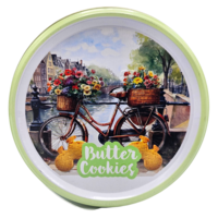 Becky`s Hollandse Fietskoekjes in Bewaarblik - Fiets op brug - 114 gram