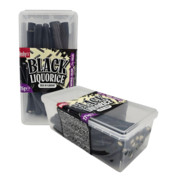 Becky`s Licorice stems - natural - transparent storage box 275 grams