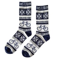 Holland sokken Men's Socks - Bicycles - Blue, White and Grey