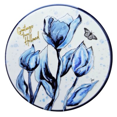 typisch-hollands-geschenkpakket Geschenkset blauw -witte-mokken en groot blik koek