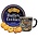 typisch-hollands-geschenkpakket Holland-Becher, Vintage-Blau, und Keksdose