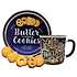 typisch-hollands-geschenkpakket Holland-Becher, Vintage-Blau, und Keksdose