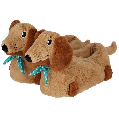 Apollo Dierenpantoffels - Teckels - Licht -bruin