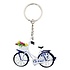 Matix Keyring - Bicycle with Tulips - Delft Blue