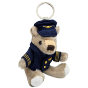 TTD Gifts Plüschbär-Schlüsselanhänger – Pilot