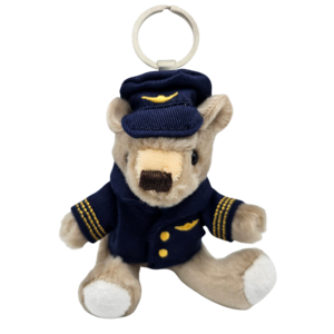 TTD Gifts Plüschbär-Schlüsselanhänger – Pilot
