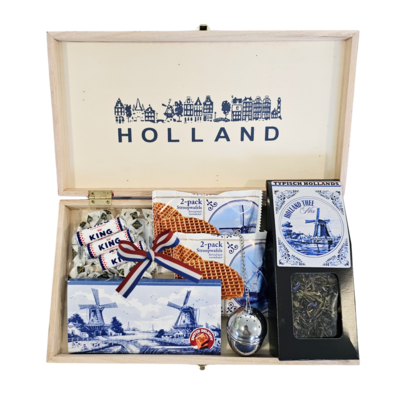typisch-hollands-geschenkpakket Gift box - Holland Delft Blue Tea