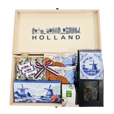 typisch-hollands-geschenkpakket Geschenkbox – Delfter Blauer Tee aus Holland