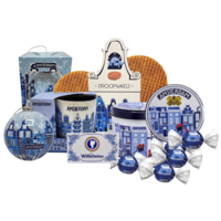 typisch-hollands-geschenkpakket Weihnachtskorb Amsterdam – Delfter Blau