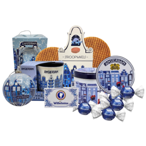 typisch-hollands-geschenkpakket Kerstpakket Amsterdam - Delfts blauw