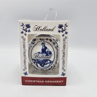 typisch-hollands-geschenkpakket Kerstpakket Holland - Delfts blauw - Likeur en kerstballen