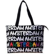 Robin Ruth Fashion Large Shoulder Bag - Amsterdam - Black and White
