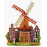 Matix Magneet polystone stellingmolen met huisje - bruin