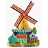 Matix Magneet polystone stellingmolen met huisje - geel