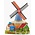 Matix Magneet polystone stellingmolen met huisje - blauw/groen