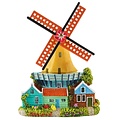 Matix Magneet polystone stellingmolen met huisje - geel