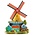 Matix Magnetic polystone windmill with house - yellow